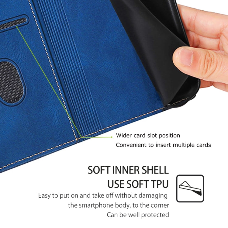 For Samsung Galaxy S24 Ultra 5G Skin Feel Magnetic Buckle Leather Phone Case(Blue) - HoMEdemic™ 