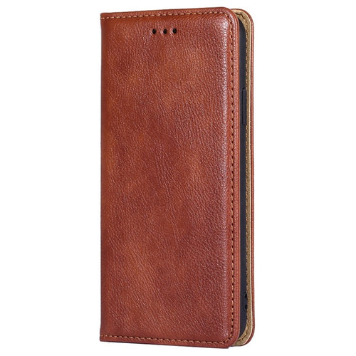 For Samsung Galaxy S24 5G Gloss Oil Solid Color Magnetic Leather Phone Case(Brown) - HoMEdemic™ 