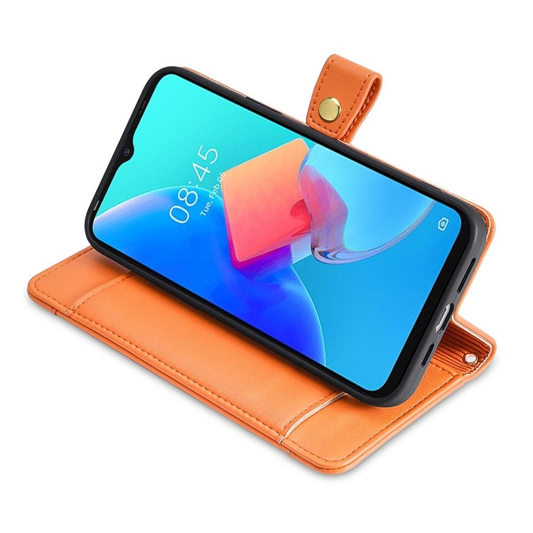 For Samsung Galaxy S24 Ultra 5G Sheep Texture Cross-body Zipper Wallet Leather Phone Case(Orange) - HoMEdemic™ 