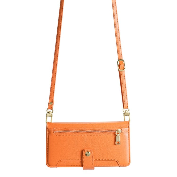 For Samsung Galaxy S24 Ultra 5G Sheep Texture Cross-body Zipper Wallet Leather Phone Case(Orange) - HoMEdemic™ 