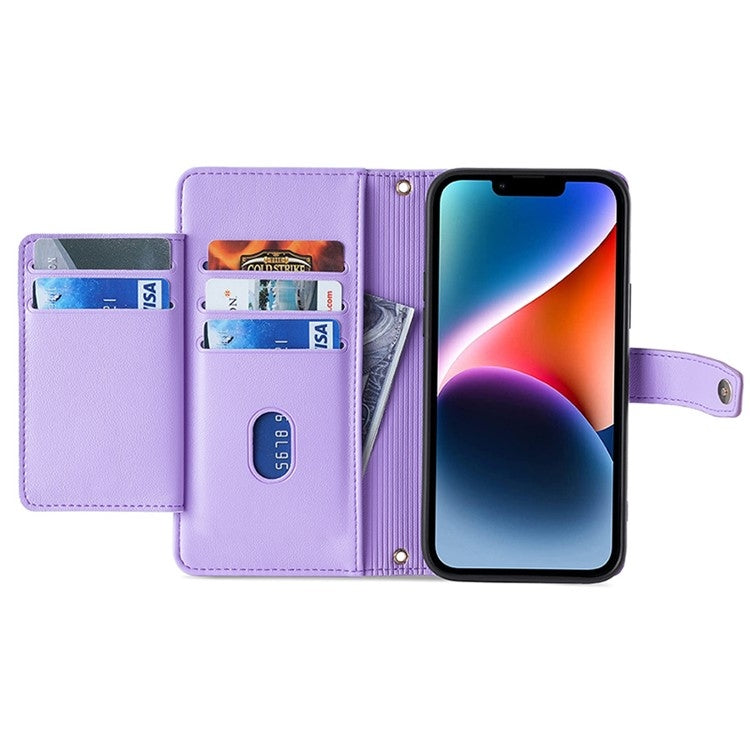 For Samsung Galaxy S24 Ultra 5G Sheep Texture Cross-body Zipper Wallet Leather Phone Case(Purple) - HoMEdemic™ 