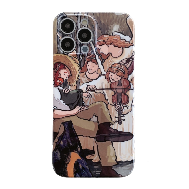 For iPhone 15 Pro Oil Painting Pattern Glossy PC Phone Case(Oil Portrait) - HoMEdemic™ 
