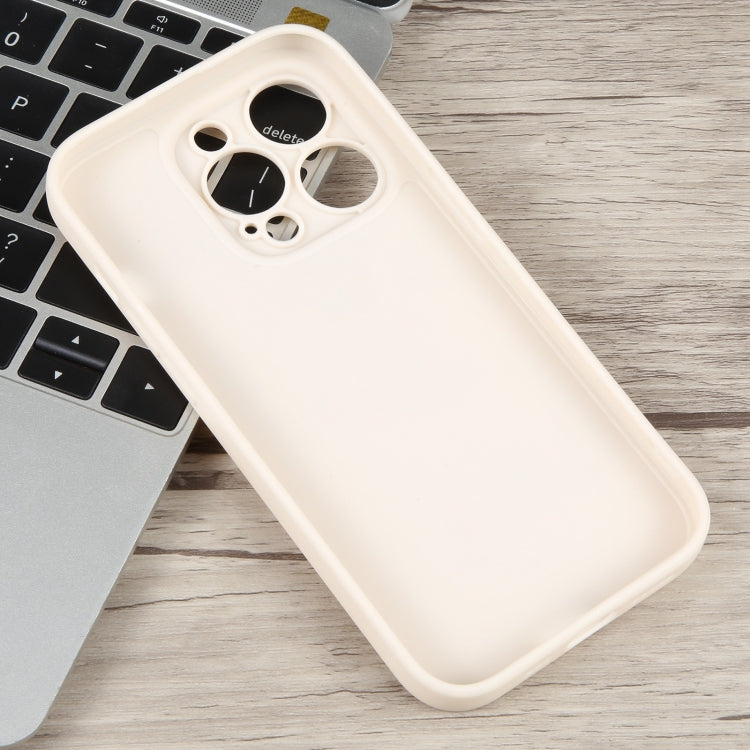 For iPhone 15 Pro Milk Tea Astronaut Pattern Liquid Silicone Phone Case(Ivory White) - HoMEdemic™ 