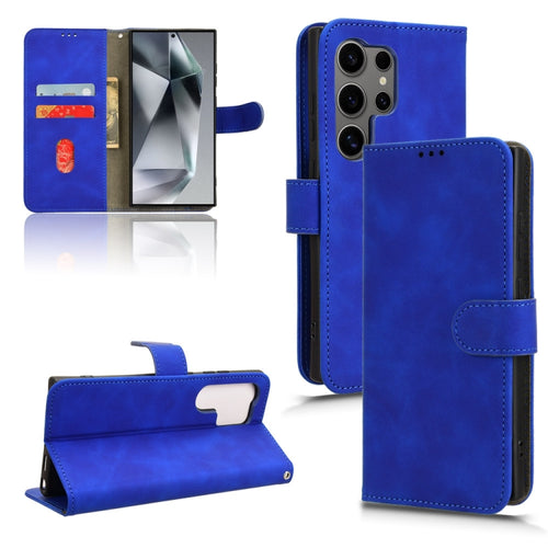 For Samsung Galaxy S24 Ultra 5G Skin Feel Magnetic Flip Leather Phone Case(Blue) - HoMEdemic™ 