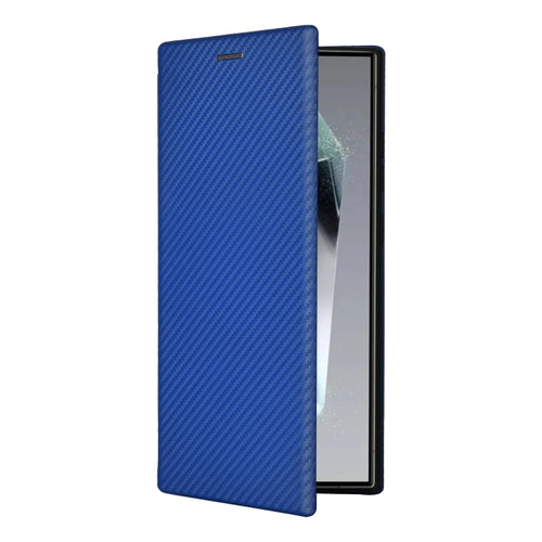 For Samsung Galaxy S24 Ultra 5G Carbon Fiber Texture Flip Leather Phone Case(Blue) - HoMEdemic™ 