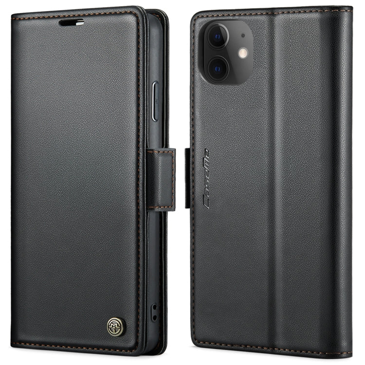 For iPhone 11 CaseMe 023 Butterfly Buckle Litchi Texture RFID Anti-theft Leather Phone Case(Black) - HoMEdemic™ 