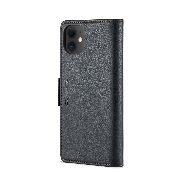 For iPhone 11 CaseMe 023 Butterfly Buckle Litchi Texture RFID Anti-theft Leather Phone Case(Black) - HoMEdemic™ 