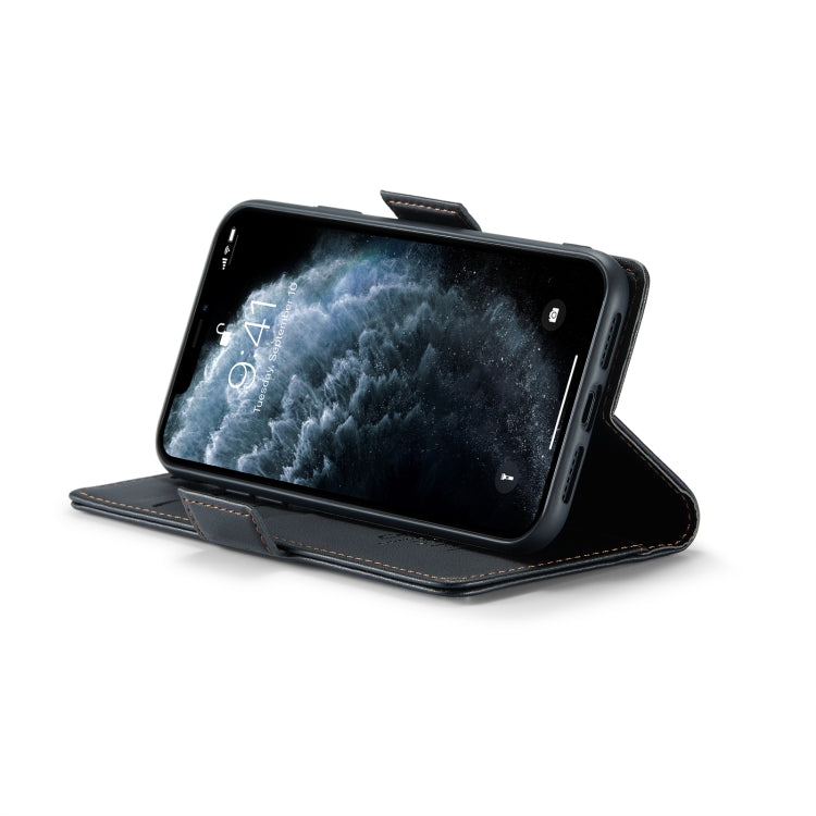 For iPhone 11 Pro Max CaseMe 023 Butterfly Buckle Litchi Texture RFID Anti-theft Leather Phone Case(Black) - HoMEdemic™ 