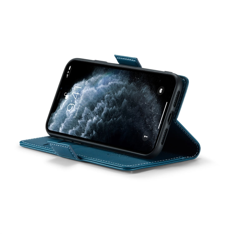 For iPhone 11 Pro Max CaseMe 023 Butterfly Buckle Litchi Texture RFID Anti-theft Leather Phone Case(Blue) - HoMEdemic™ 