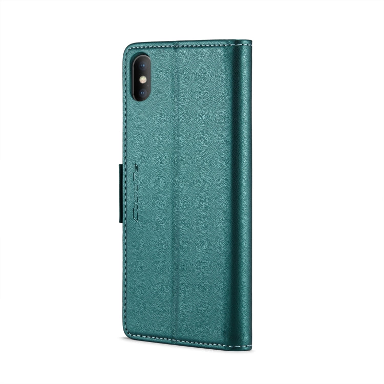 For iPhone XS Max CaseMe 023 Butterfly Buckle Litchi Texture RFID Anti-theft Leather Phone Case(Pearly Blue) - HoMEdemic™ 