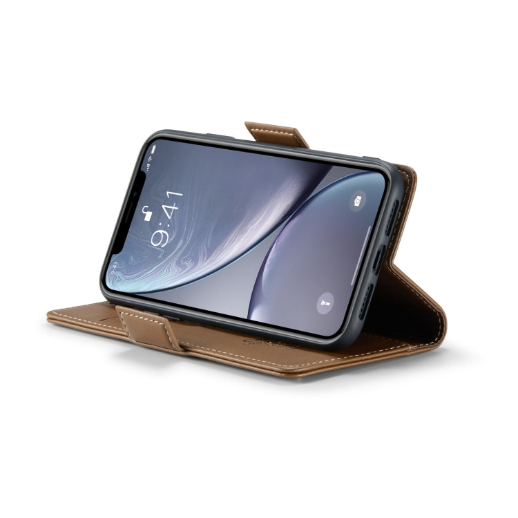 For iPhone XR CaseMe 023 Butterfly Buckle Litchi Texture RFID Anti-theft Leather Phone Case(Brown) - HoMEdemic™ 