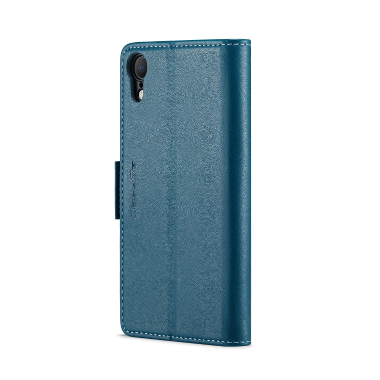For iPhone XR CaseMe 023 Butterfly Buckle Litchi Texture RFID Anti-theft Leather Phone Case(Blue) - HoMEdemic™ 