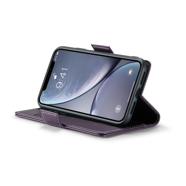 For iPhone XR CaseMe 023 Butterfly Buckle Litchi Texture RFID Anti-theft Leather Phone Case(Pearly Purple) - HoMEdemic™ 