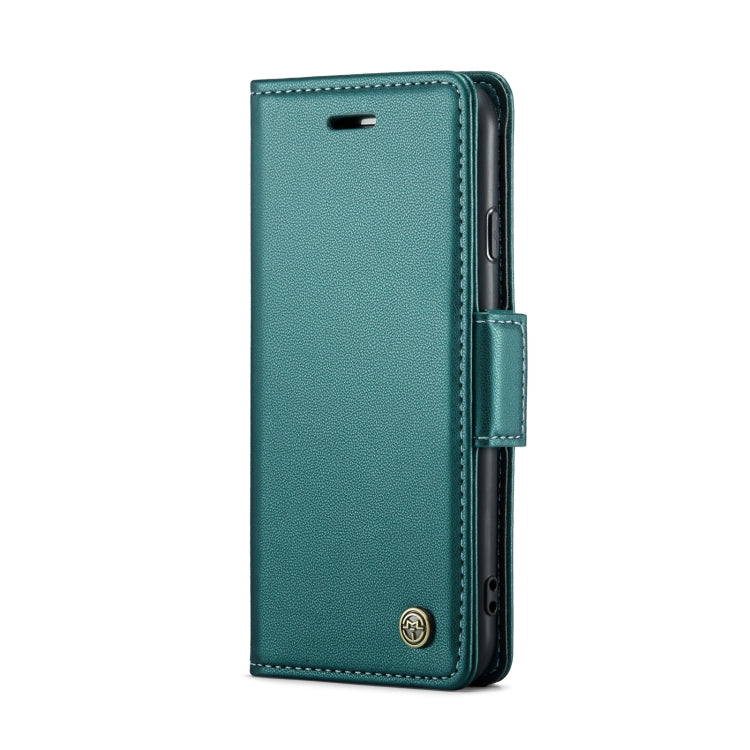 For iPhone SE 2022/SE 2020/6/7/8 CaseMe 023 Butterfly Buckle Litchi Texture RFID Anti-theft Leather Phone Case(Pearly Blue) - HoMEdemic™ 