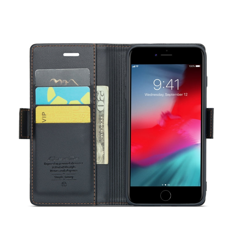 For iPhone 6 Plus/7 Plus/8 Plus CaseMe 023 Butterfly Buckle Litchi Texture RFID Anti-theft Leather Phone Case(Black) - HoMEdemic™ 