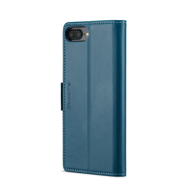 For iPhone 6 Plus/7 Plus/8 Plus CaseMe 023 Butterfly Buckle Litchi Texture RFID Anti-theft Leather Phone Case(Blue) - HoMEdemic™ 