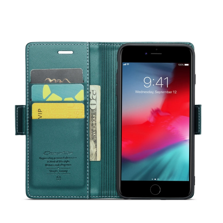 For iPhone 6 Plus/7 Plus/8 Plus CaseMe 023 Butterfly Buckle Litchi Texture RFID Anti-theft Leather Phone Case(Pearly Blue) - HoMEdemic™ 