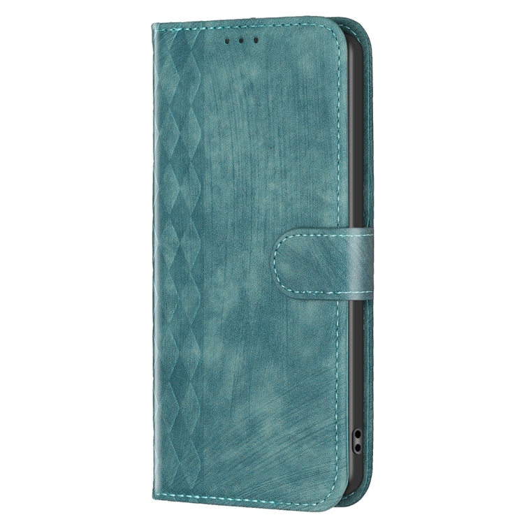 For iPhone 15 Pro Plaid Embossed Leather Phone Case(Green) - HoMEdemic™ 