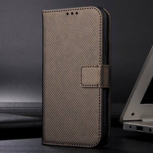 For Samsung Galaxy S24 Ultra 5G Diamond Texture Leather Phone Case(Brown) - HoMEdemic™ 