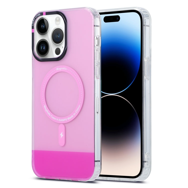 For iPhone 15 Pro Max PC + TPU IMD MagSafe Magnetic Phone Case(Pink) - HoMEdemic™ 