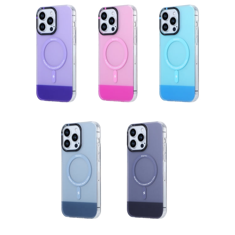 For iPhone 15 Pro Max PC + TPU IMD MagSafe Magnetic Phone Case(Purple) - HoMEdemic™ 