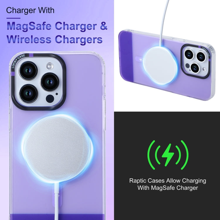 For iPhone 15 Pro Max PC + TPU IMD MagSafe Magnetic Phone Case(Purple) - HoMEdemic™ 