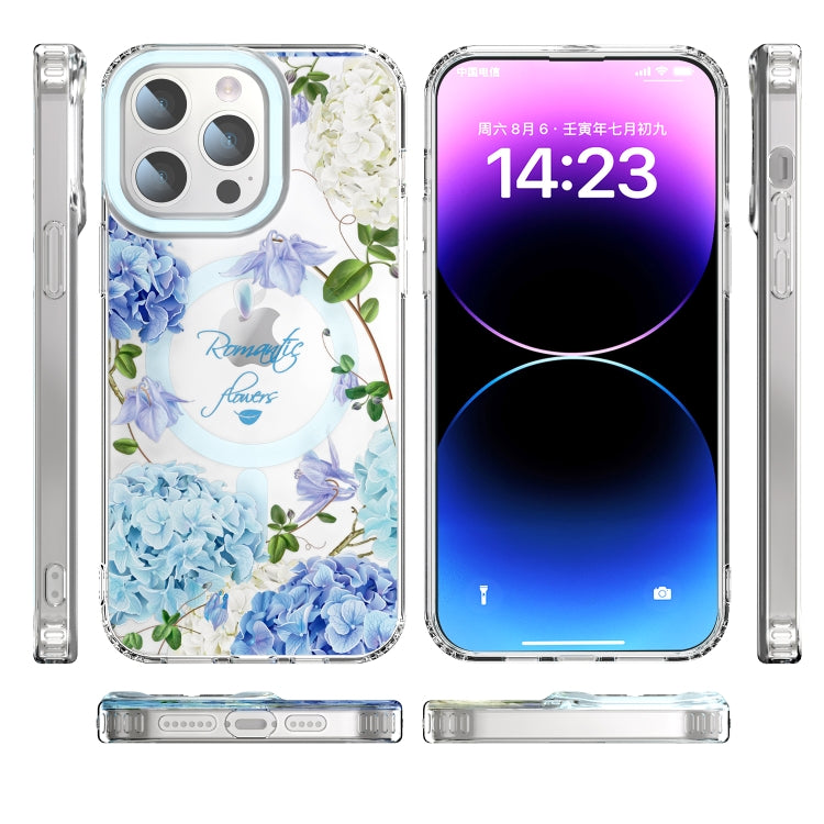 For iPhone 15 Pro MagSafe Magnetic TPU Phone Case(Small Floral) - HoMEdemic™ 