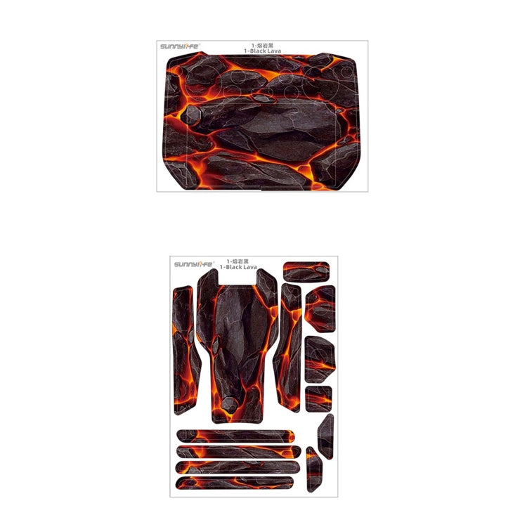 For DJI Mavic 3 Pro / RC Pro Sunnylife Drone Body Remote Control Decorative Stickers Set(Lava Black) - HoMEdemic™ 