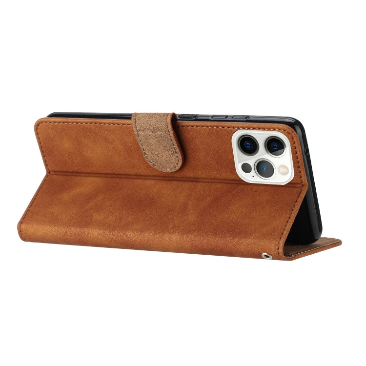 For iPhone 15 Pro Max Seven Butterflies Embossed Leather Phone Case(Brown) - HoMEdemic™ 