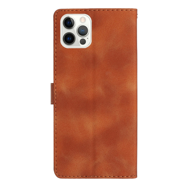 For iPhone 15 Pro Flower Butterfly Embossing Pattern Leather Phone Case(Brown) - HoMEdemic™ 