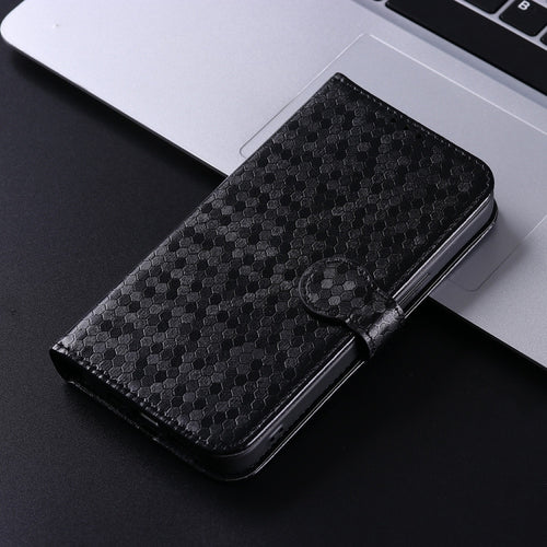 For Samsung Galaxy S24 Ultra 5G Honeycomb Dot Texture Leather Phone Case(Black) - HoMEdemic™ 