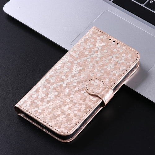 For Samsung Galaxy S24 Ultra 5G Honeycomb Dot Texture Leather Phone Case(Gold) - HoMEdemic™ 