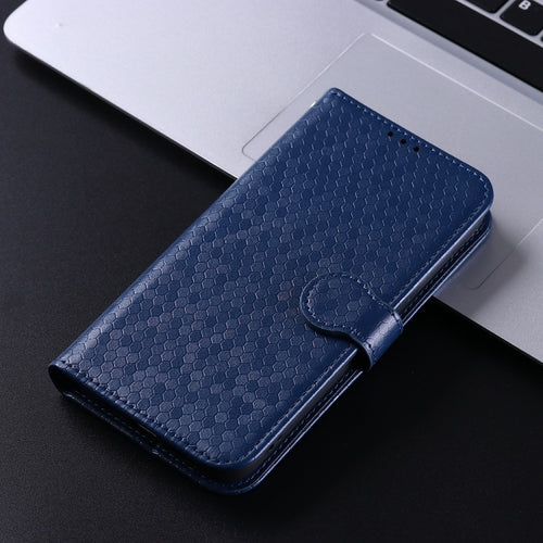 For Samsung Galaxy S24 Ultra 5G Honeycomb Dot Texture Leather Phone Case(Blue) - HoMEdemic™ 