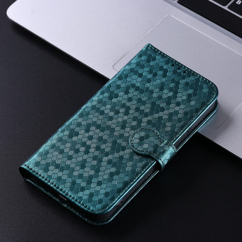 For Samsung Galaxy S24 Ultra 5G Honeycomb Dot Texture Leather Phone Case(Green) - HoMEdemic™ 