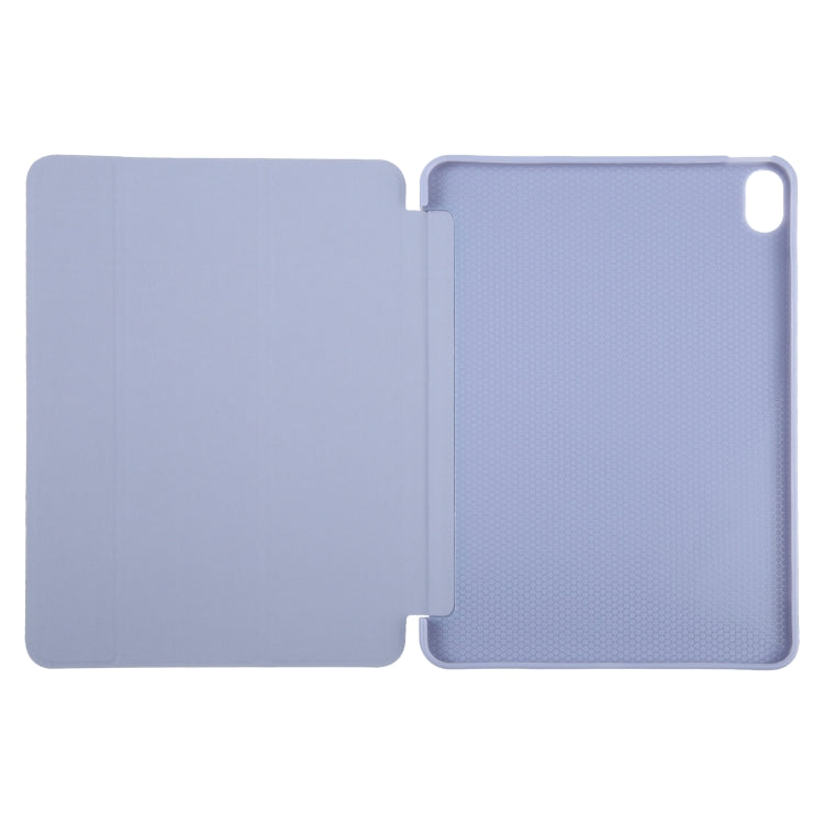 For iPad 10.9 2022 / Air 5 / Air 4 GEBEI 3-folding Holder Shockproof Flip Leather Tablet Case(Light Purple) - HoMEdemic™ 