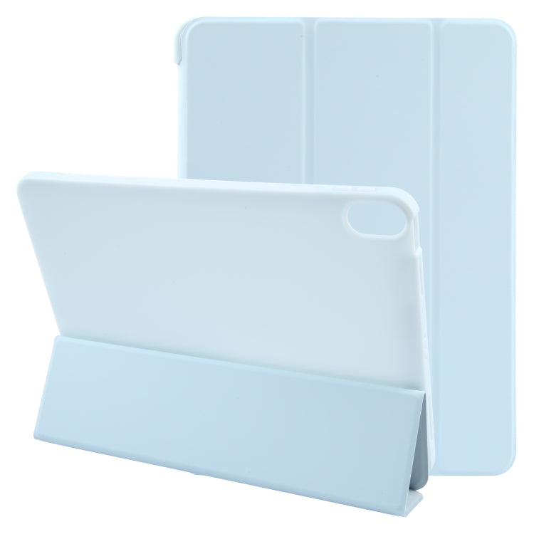 For iPad 10.9 2022 / Air 5 / Air 4 GEBEI 3-folding Holder Shockproof Flip Leather Tablet Case(Sky Blue) - HoMEdemic™ 