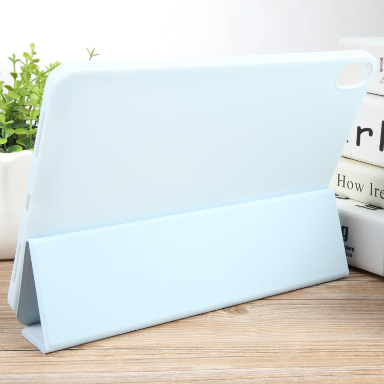 For iPad 10.9 2022 / Air 5 / Air 4 GEBEI 3-folding Holder Shockproof Flip Leather Tablet Case(Sky Blue) - HoMEdemic™ 