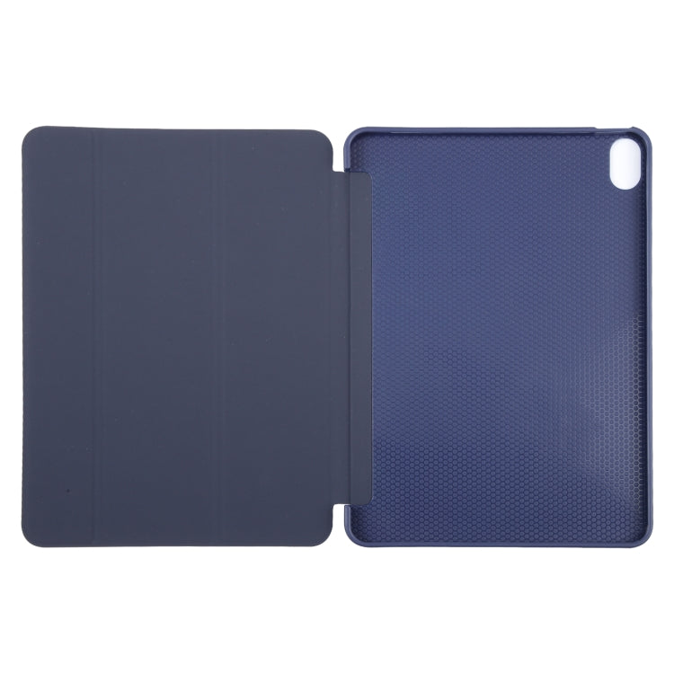 For iPad 10.9 2022 / Air 5 / Air 4 GEBEI 3-folding Holder Shockproof Flip Leather Tablet Case(Dark Blue) - HoMEdemic™ 