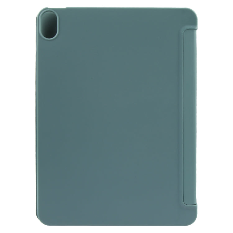 For iPad 10.9 2022 / Air 5 / Air 4 GEBEI 3-folding Holder Shockproof Flip Leather Tablet Case(Dark Green) - HoMEdemic™ 
