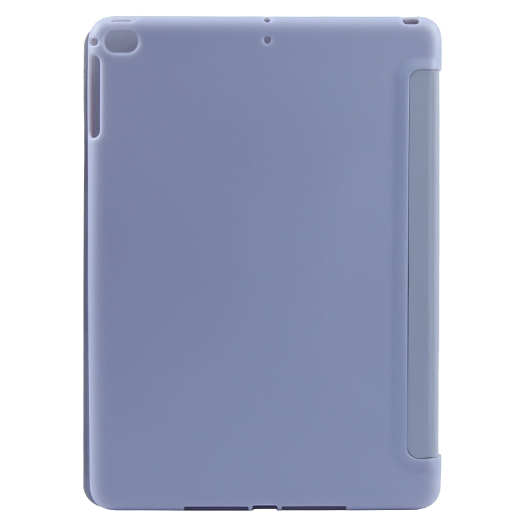 For iPad 9.7 2018 & 2017 / Air / Air2 GEBEI 3-folding Holder Shockproof Flip Leather Tablet Case(Light Purple) - HoMEdemic™ 