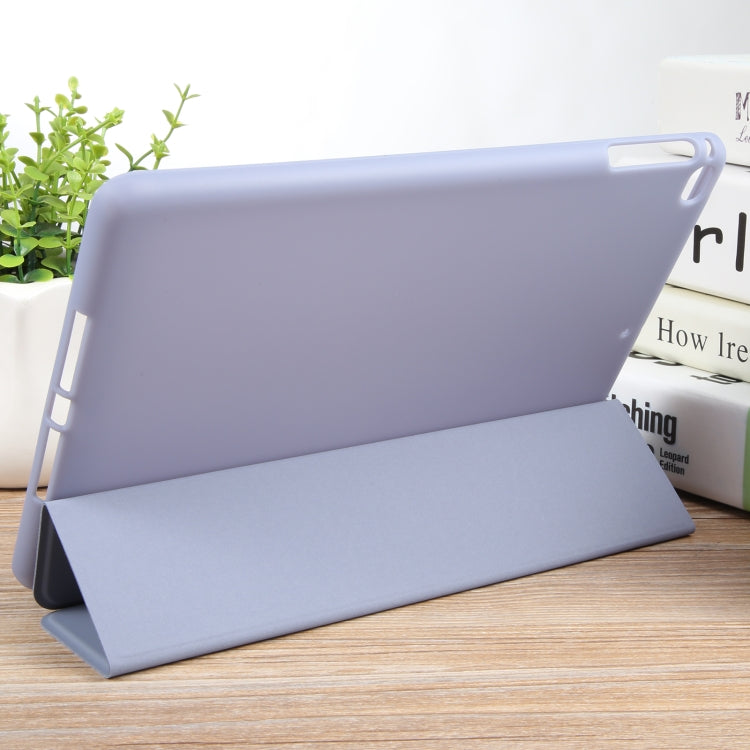 For iPad 9.7 2018 & 2017 / Air / Air2 GEBEI 3-folding Holder Shockproof Flip Leather Tablet Case(Light Purple) - HoMEdemic™ 