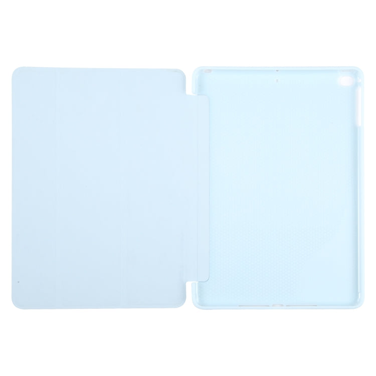 For iPad 9.7 2018 & 2017 / Air / Air2 GEBEI 3-folding Holder Shockproof Flip Leather Tablet Case(Sky Blue) - HoMEdemic™ 