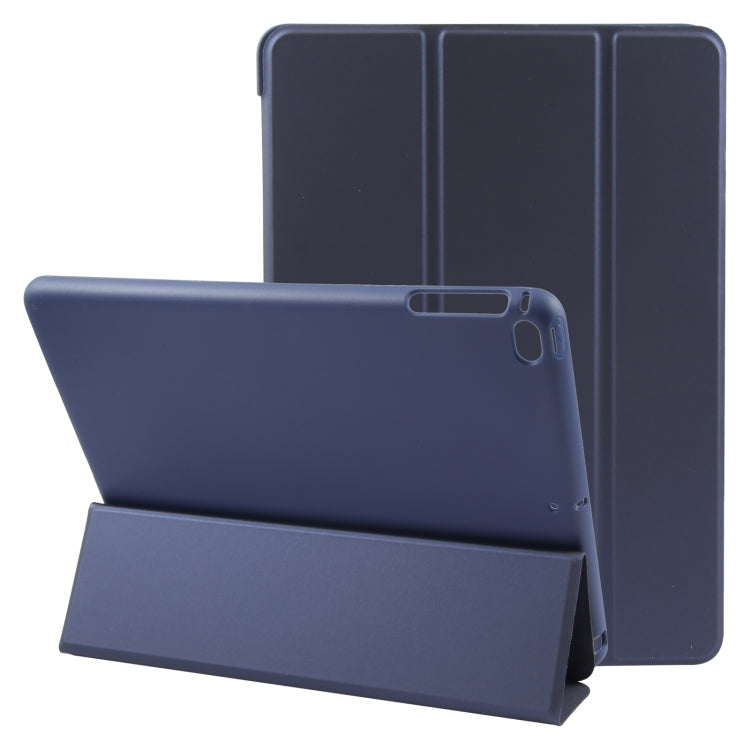 For iPad 9.7 2018 & 2017 / Air / Air2 GEBEI 3-folding Holder Shockproof Flip Leather Tablet Case(Dark Blue) - HoMEdemic™ 