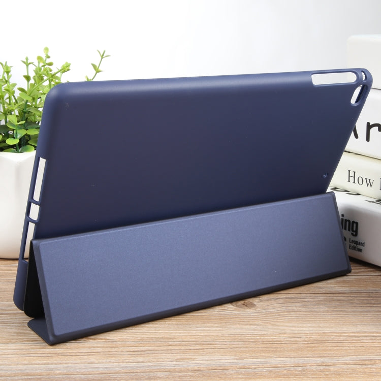 For iPad 9.7 2018 & 2017 / Air / Air2 GEBEI 3-folding Holder Shockproof Flip Leather Tablet Case(Dark Blue) - HoMEdemic™ 