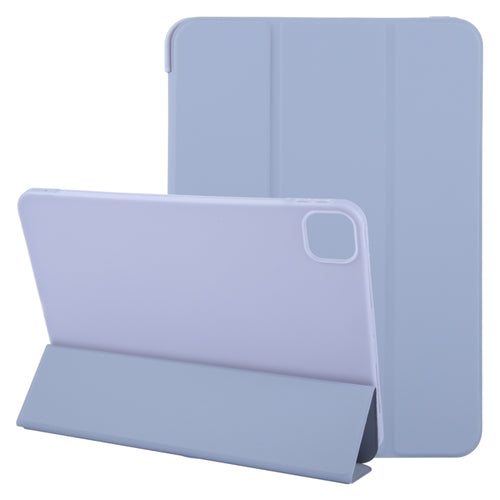 For iPad Air 11 2024 GEBEI 3-folding Holder Shockproof Flip Leather Tablet Case(Light Purple) - HoMEdemic™ 