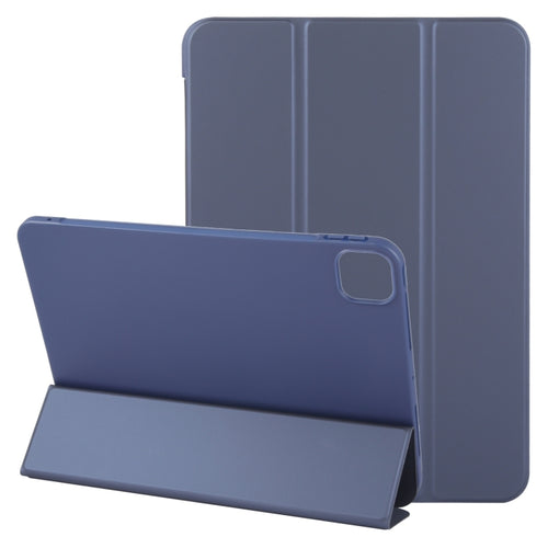 For iPad Air 11 2024 GEBEI 3-folding Holder Shockproof Flip Leather Tablet Case(Dark Blue) - HoMEdemic™ 