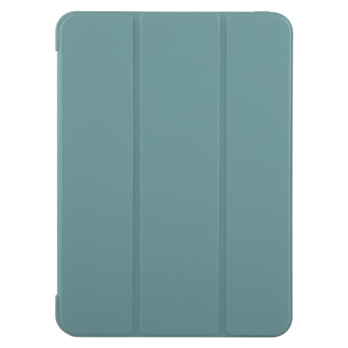 For iPad Air 11 2024 GEBEI 3-folding Holder Shockproof Flip Leather Tablet Case(Dark Green) - HoMEdemic™ 