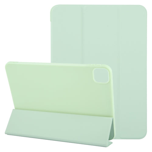 For iPad Air 11 2024 GEBEI 3-folding Holder Shockproof Flip Leather Tablet Case(Green) - HoMEdemic™ 