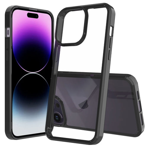 For iPhone 15 Pro Max Scratchproof Acrylic TPU Phone Case(Black) - HoMEdemic™ 