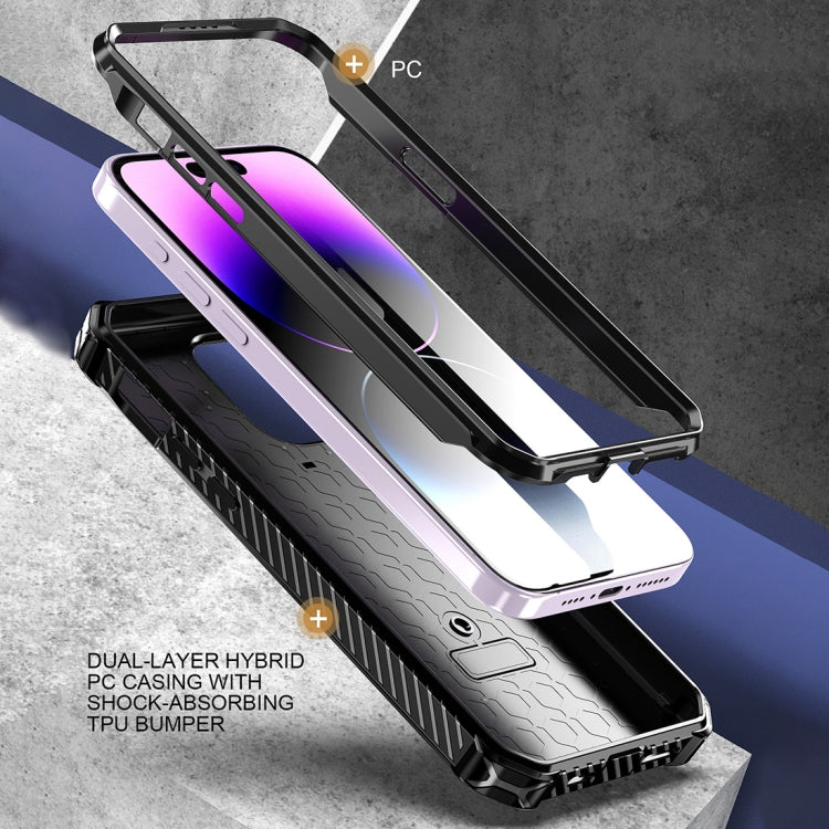 For iPhone 15 Pro Max Armor Series Holder Phone Case(Light Purple) - HoMEdemic™ 